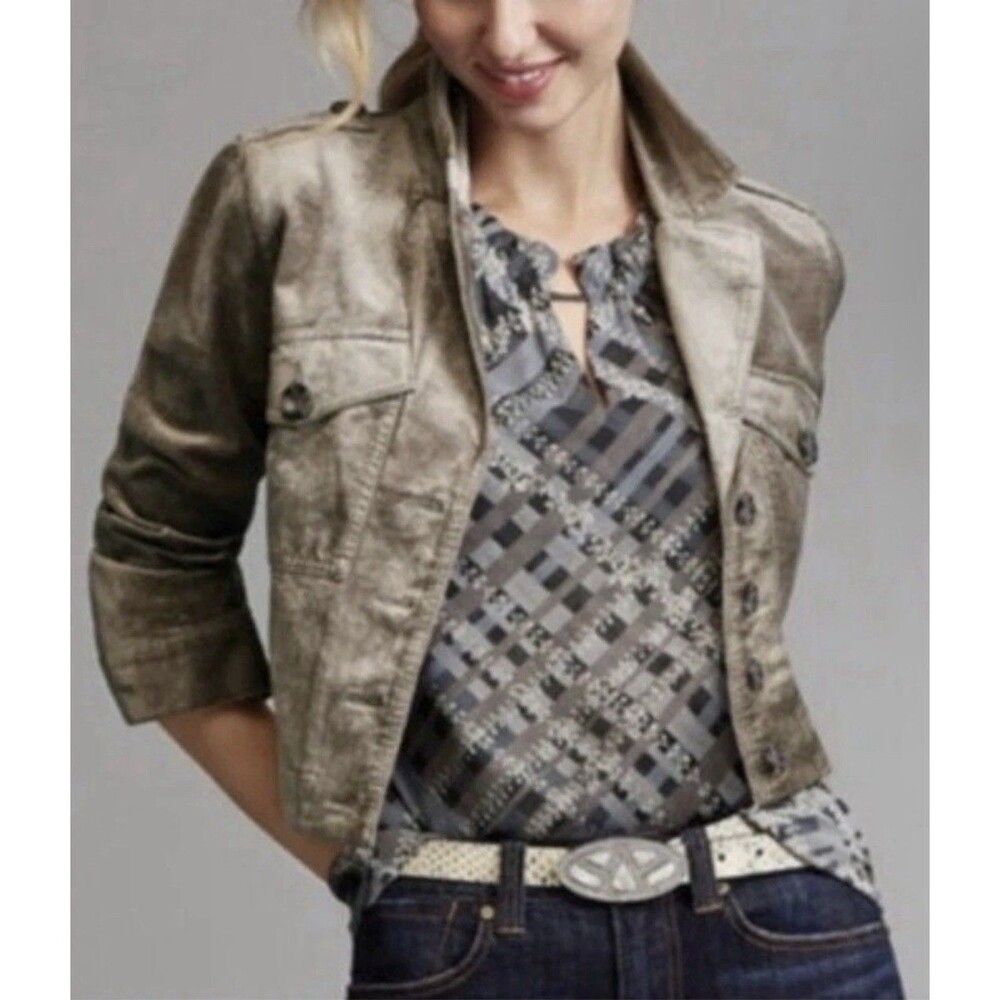 Cabi #3451 Sz Medium Graph Trellis Sleeveless Blouse‎ Keyhole Ruffled Collar